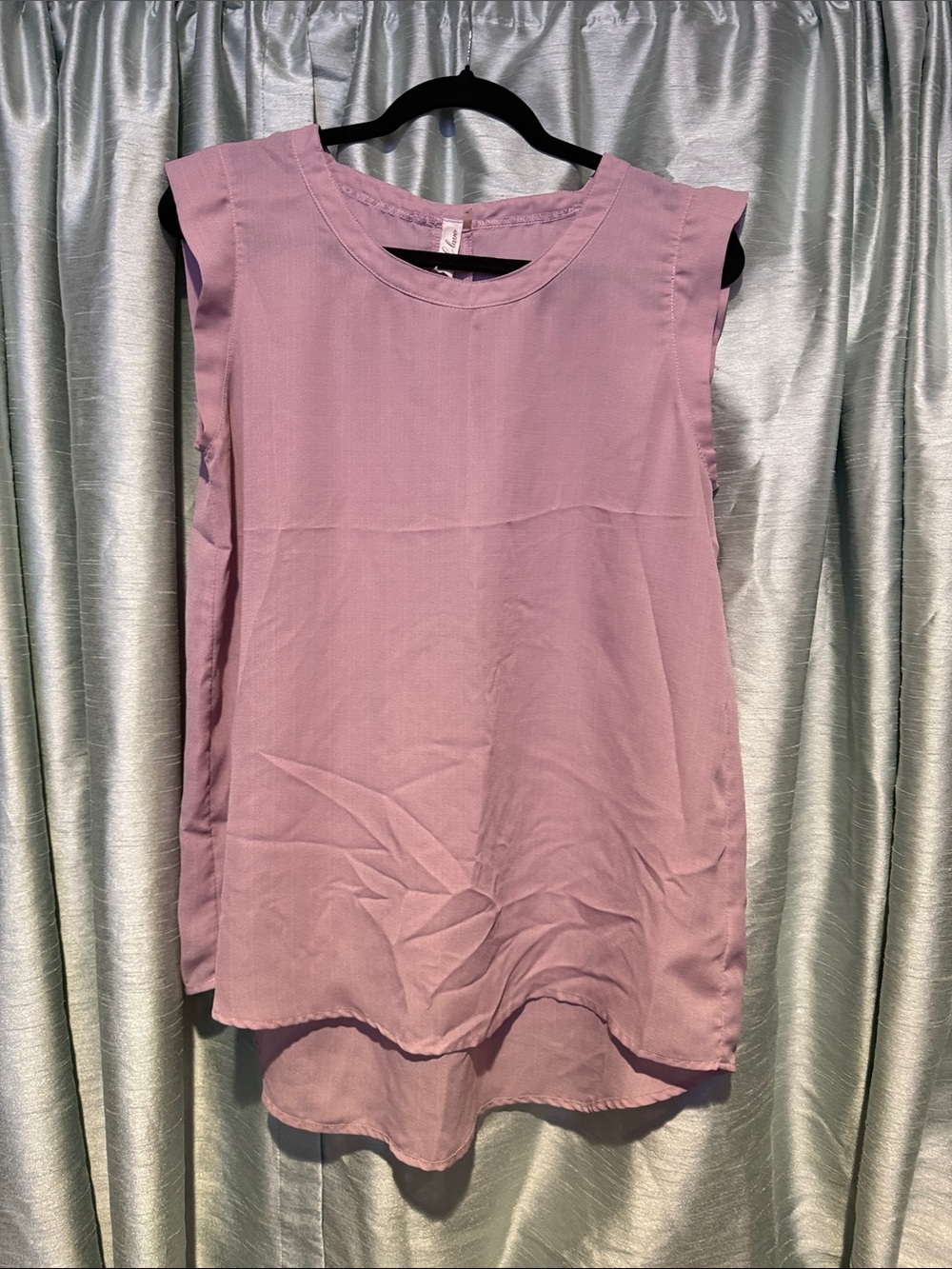 Love Mauve Pink Sleeveless Layered-Hem Tunic